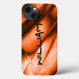 パーソナライズなオレンジ色のiPhoneの堅い場合 iPhone 13ケース