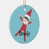 パーソナライズなオーナメントの小妖精や小人 セラミックオーナメント (右)