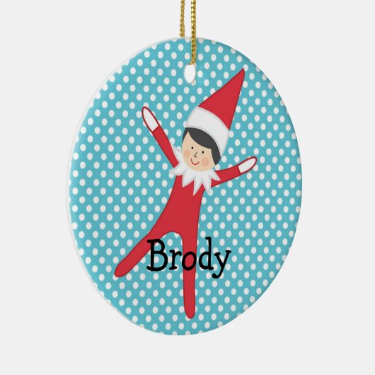 パーソナライズなオーナメントの小妖精や小人 セラミックオーナメント (右)