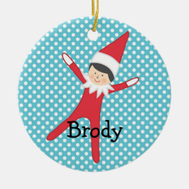 パーソナライズなオーナメントの小妖精や小人 セラミックオーナメント