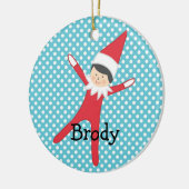 パーソナライズなオーナメントの小妖精や小人 セラミックオーナメント (左)