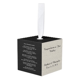 パーソナライズなオーナメントを賛美するアパッシュの結婚式 キューブオーナメント