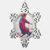 パーソナライズなオーナメント スノーフレークピューターオーナメント (右)