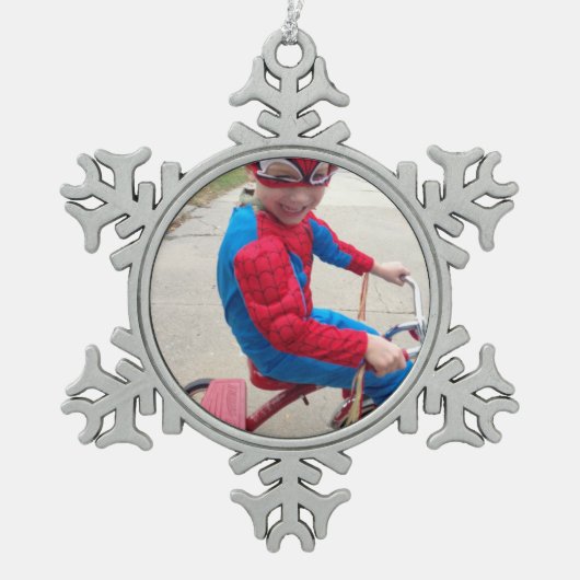 パーソナライズなオーナメント スノーフレークピューターオーナメント (正面)