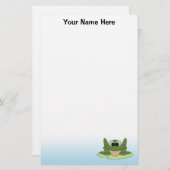 パーソナライズなカエルの文房具 便箋 (正面/裏面)