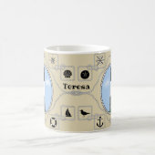 パーソナライズなカシの島のマグ コーヒーマグカップ (中央)