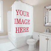 パーソナライズなカスタムあなた自身の写真及び文字 シャワーカーテン (インサイチュ)
