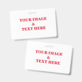 パーソナライズなカスタムあなた自身の写真及び文字 バッジ (正面＆裏面)