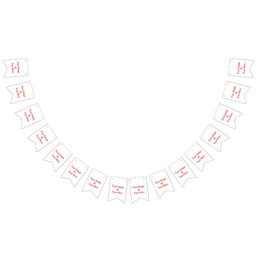 パーソナライズなカスタムあなた自身の写真及び文字 バンティングフラッグ (全)