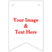 パーソナライズなカスタムあなた自身の写真及び文字 バンティングフラッグ (第1の旗)