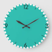 パーソナライズなカスタムあなた自身の写真及び文字 ラージ壁時計 (正面)