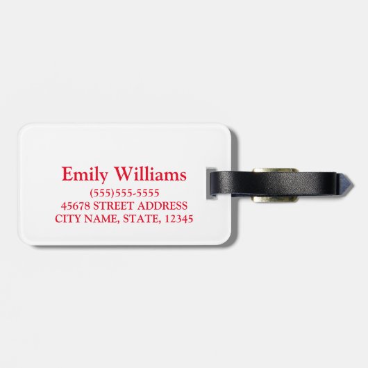 パーソナライズなカスタムあなた自身の写真 ラゲッジタグ (裏面横)
