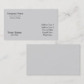 パーソナライズなカスタムあなた自身の灰色 名刺 (正面/裏面)