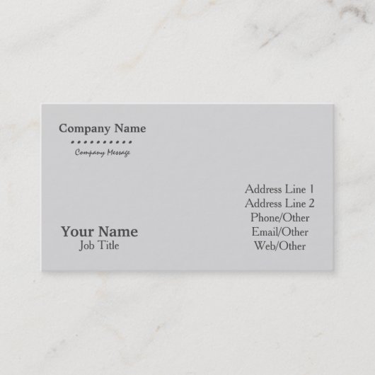 パーソナライズなカスタムあなた自身の灰色 名刺 (正面)