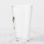 パーソナライズなカスタムな文字|犬の恋人を持つビーグル犬 タンブラーグラス (左)