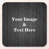 パーソナライズなカスタム木あなた自身の写真 スクエアペーパーコースター (正面)