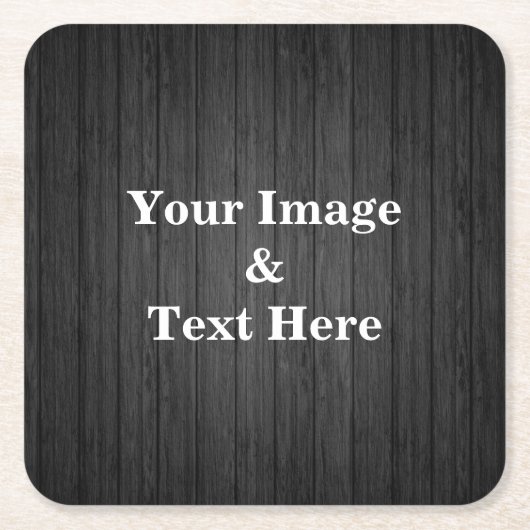 パーソナライズなカスタム木あなた自身の写真 スクエアペーパーコースター (正面)