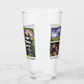 パーソナライズなカスタム3の写真の記念品のコラージュ タンブラーグラス (左)