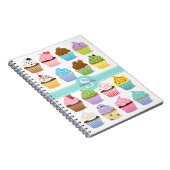 パーソナライズなカップケーキのノート ノートブック (右側)