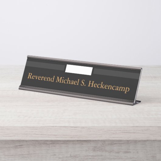 パーソナライズなカトリックの司祭の聖職者 デスクネームプレート (正面)