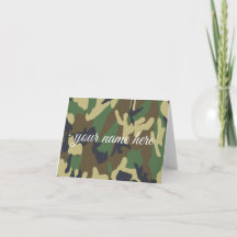 パーソナライズなカムフラージュNotecards