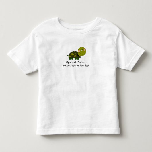 パーソナライズなカメのティーの幼児 トドラーTシャツ (正面)