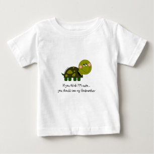 パーソナライズなカメの乳児のティー ベビーTシャツ