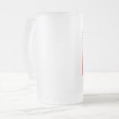 パーソナライズなカラフルなハッピーバースデー フロストグラスビールジョッキ (正面左)