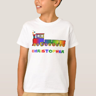 パーソナライズなカラフルな列車 Tシャツ
