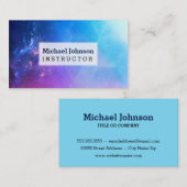 パーソナライズなカラフルの抽象芸術の幾何学的な銀河系 名刺 (正面/裏面)