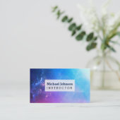 パーソナライズなカラフルの抽象芸術の幾何学的な銀河系 名刺 (スタンド正面)