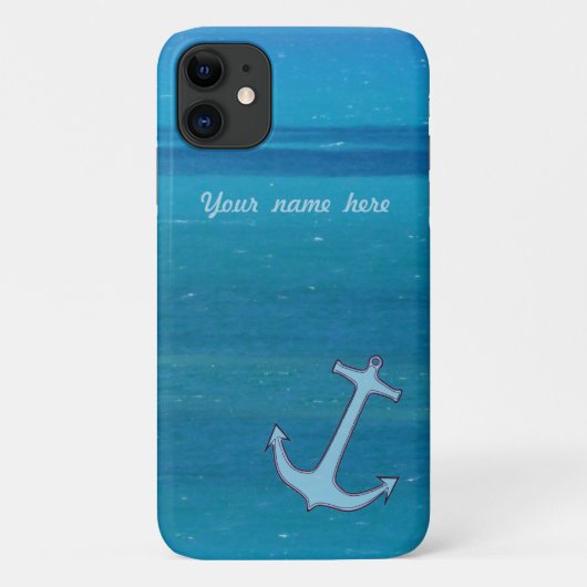 パーソナライズなカリブ海のいかり Case-Mate iPhoneケース (裏面)