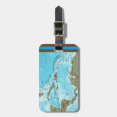パーソナライズなカリブ(地図) ラゲッジタグ (正面縦)