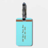 パーソナライズなカリブ(地図) ラゲッジタグ (裏面縦)