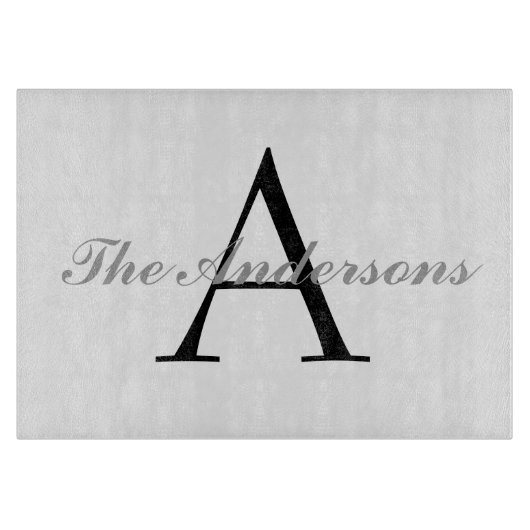 パーソナライズなガラスまな板 カッティングボード (正面)