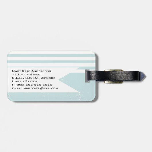 パーソナライズなガーリーで航海のないかり ラゲッジタグ (裏面横)