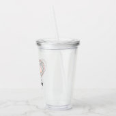 パーソナライズなガーリーなテニスの恋人 アクリルタンブラー (左)