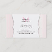 パーソナライズなガーリーなピンクの桜 名刺 (裏面)