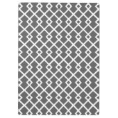 パーソナライズなガーリーな木炭及び水のダイヤモンド格子 クリップボード (裏面)