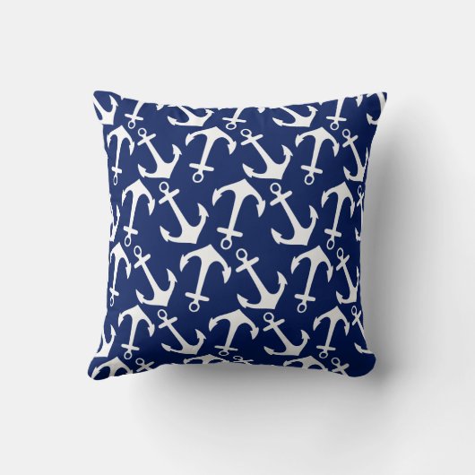 パーソナライズなガーリーな海軍及びピンクのダイヤモンド格子 クッション (裏面)