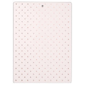 パーソナライズなガーリーな花のユニコーンのピンクの金ゴールド クリップボード (裏面)