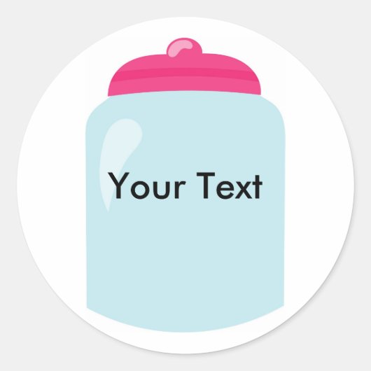 パーソナライズなキャンデーの瓶のステッカー ラウンドシール (正面)