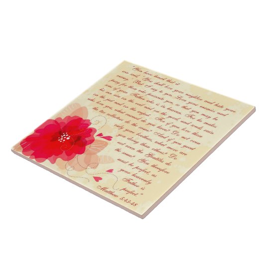 パーソナライズなキリスト教のタイル- Matthewの5:43 - 48 タイル (側面)