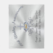 パーソナライズなキリスト教のダイヤモンド記念日のギフト フリースブランケット (正面)