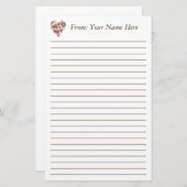 パーソナライズなキリンのハートは文房具を並べました 便箋 (正面/裏面)