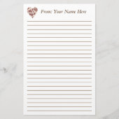 パーソナライズなキリンのハートは文房具を並べました 便箋 (正面)