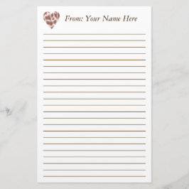 パーソナライズなキリンのハートは文房具を並べました 便箋