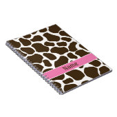 パーソナライズなキリンのプリントのノート ノートブック (右側)