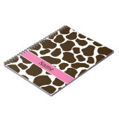 パーソナライズなキリンのプリントのノート ノートブック (左側)