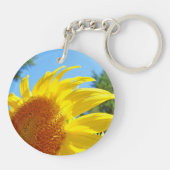 パーソナライズなキーホルダーは一流のヒマワリの夏を加えます キーホルダー (裏面)